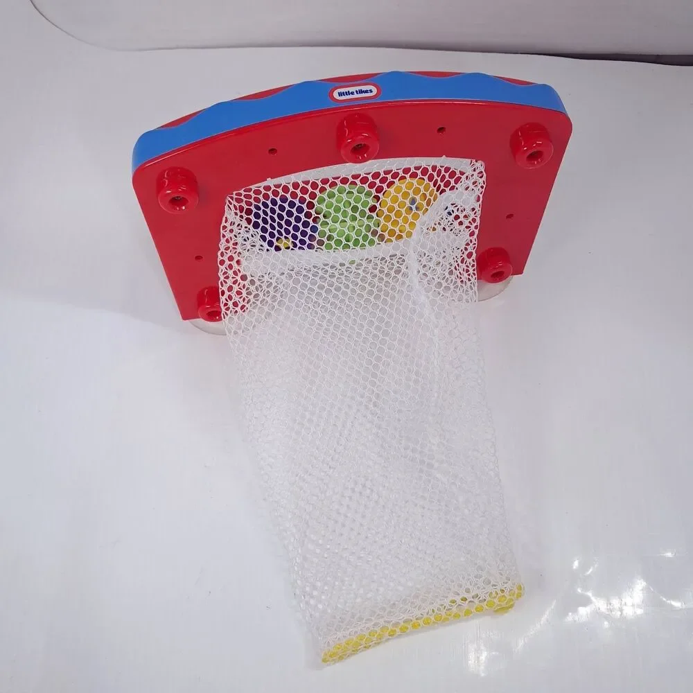 Little Tikes Bath Toy Basketball Hoop net w/ 1 ball tub play kids toddler